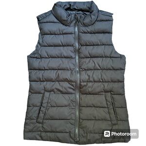 GAP Kids Puffy Vest - Youth M (8) - Unisex - Black - EUC